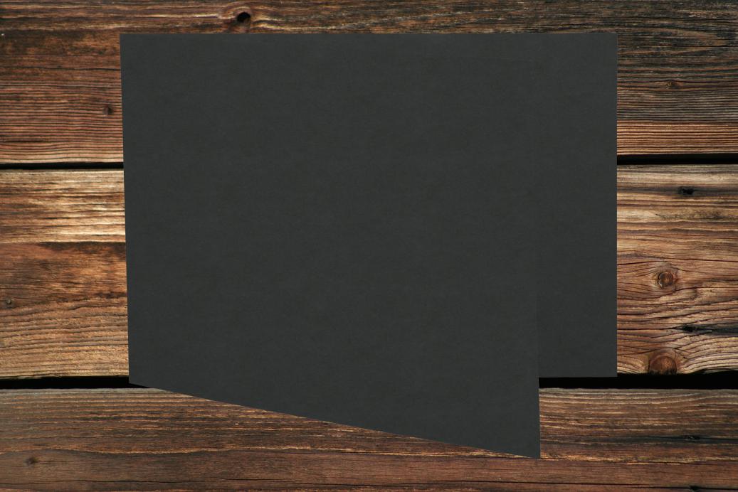 Klappkarten 105x150/300 mm langdoppelt Schwarz 230 g/qm